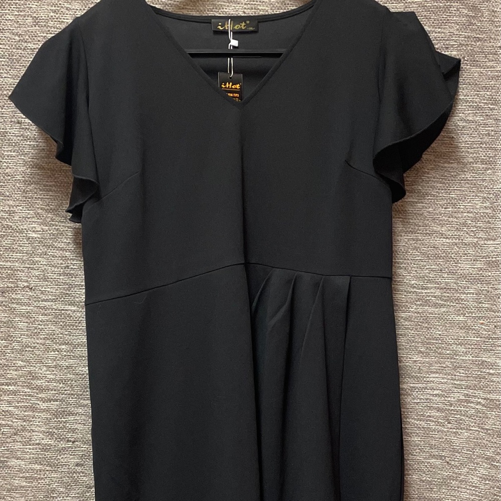 Women’s Classic Cocktail Evening Wedding Guest Black Dress